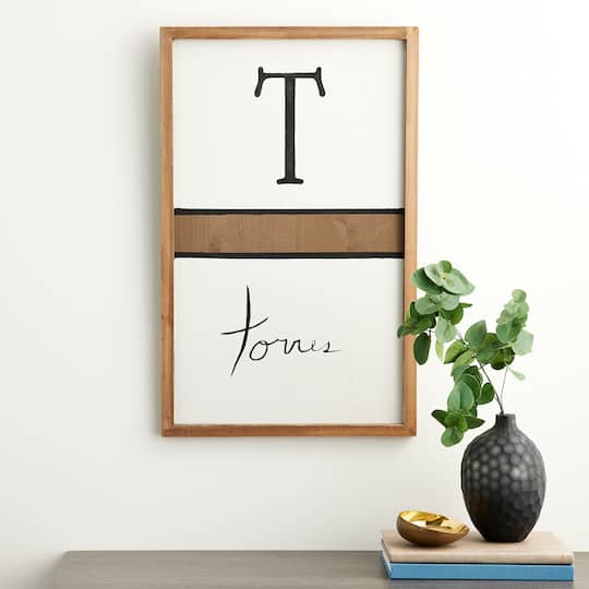 27" Rectangular Wooden Frame Plaque by Make Market®